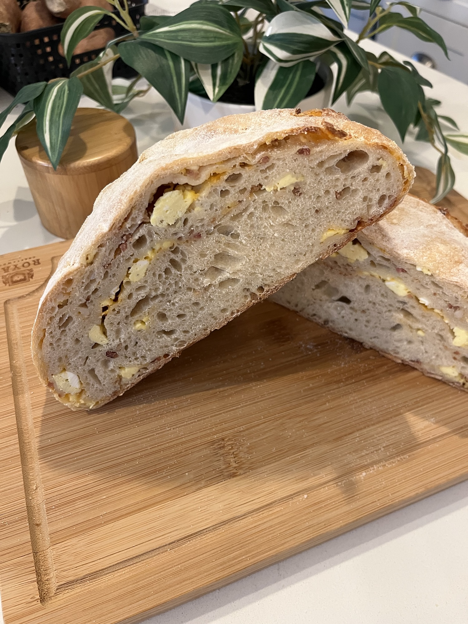 Bacon, Egg, & Cheese Breakfast Sourdough Loaf Recipe