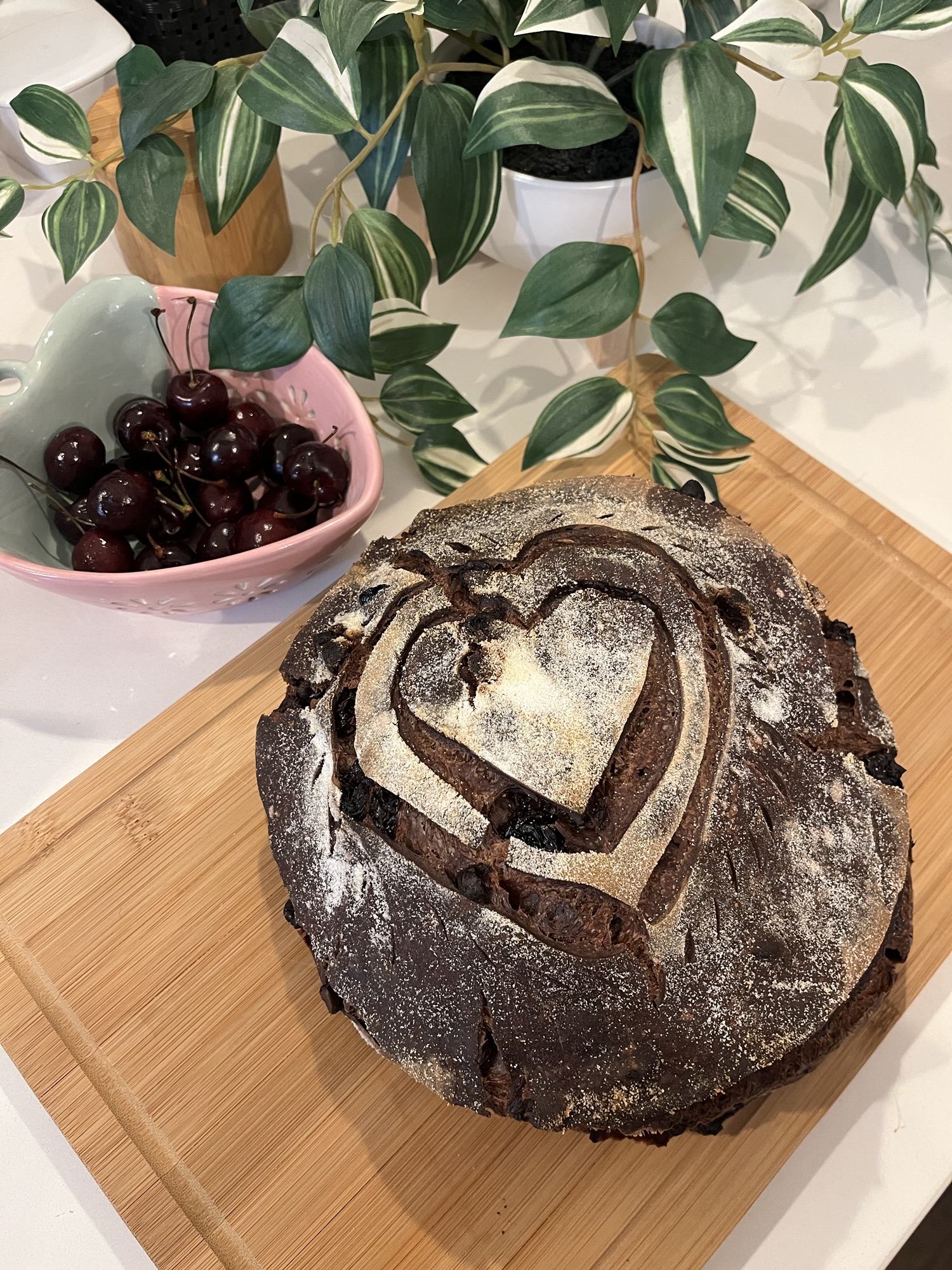 Double Chocolate Cherry Sourdough Loaf Recipe