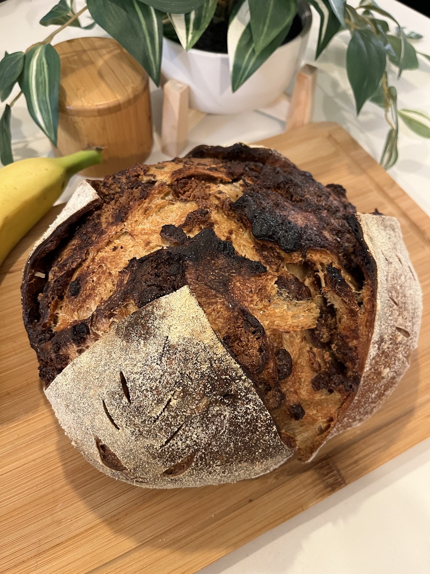 Peanut Butter, Banana, Reese’s Sourdough Loaf Recipe