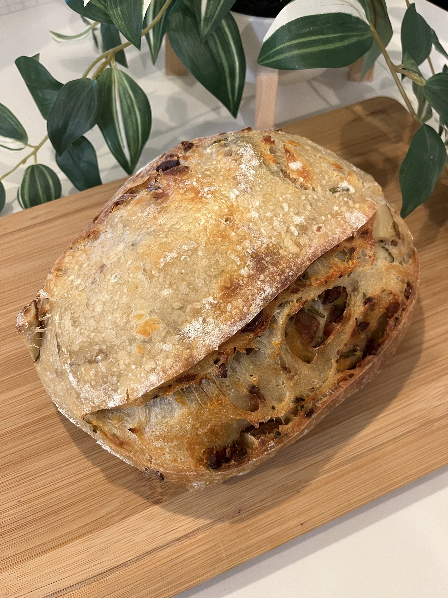 Loaded Baked Potato Sourdough Loaf Recipe