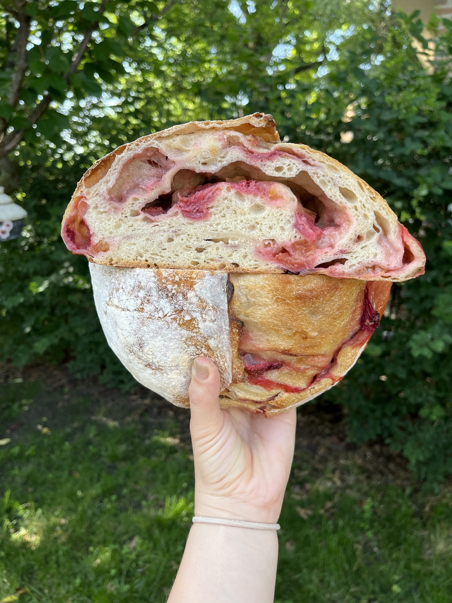 Strawberry Rhubarb Sourdough Loaf Recipe